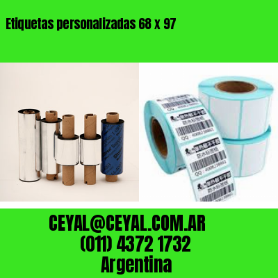 Etiquetas personalizadas 68 x 97