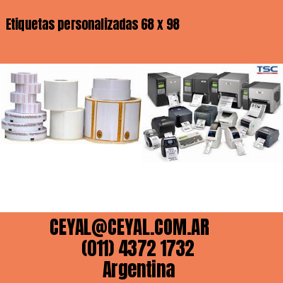 Etiquetas personalizadas 68 x 98