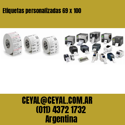 Etiquetas personalizadas 69 x 100