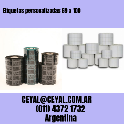 Etiquetas personalizadas 69 x 100