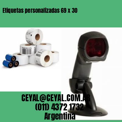 Etiquetas personalizadas 69 x 30