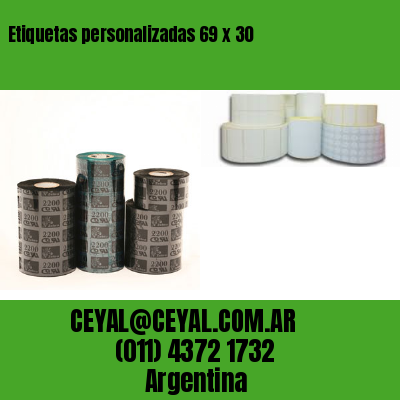 Etiquetas personalizadas 69 x 30