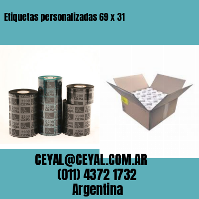 Etiquetas personalizadas 69 x 31