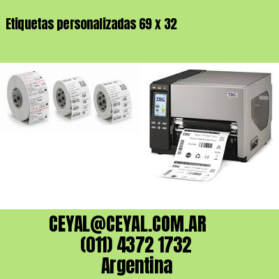 Etiquetas personalizadas 69 x 32