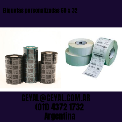 Etiquetas personalizadas 69 x 32