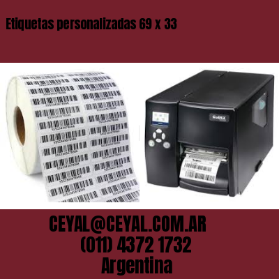 Etiquetas personalizadas 69 x 33