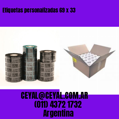 Etiquetas personalizadas 69 x 33