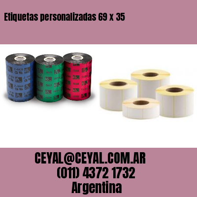 Etiquetas personalizadas 69 x 35