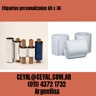 Etiquetas personalizadas 69 x 36