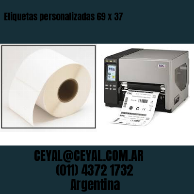 Etiquetas personalizadas 69 x 37