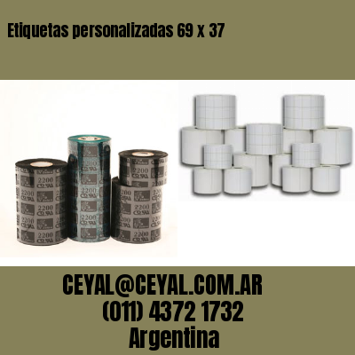 Etiquetas personalizadas 69 x 37