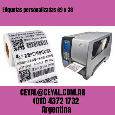 Etiquetas personalizadas 69 x 38