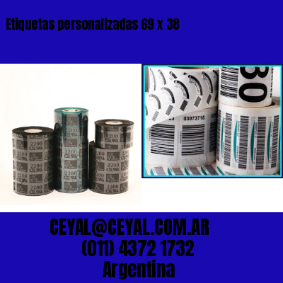 Etiquetas personalizadas 69 x 38