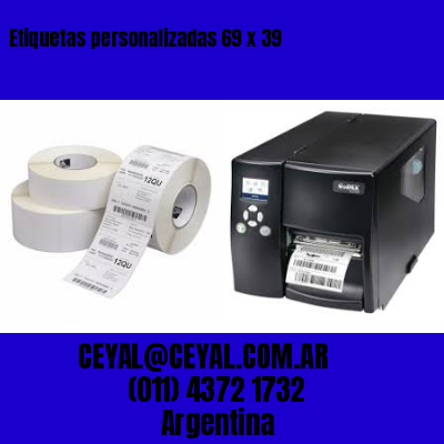 Etiquetas personalizadas 69 x 39