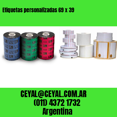 Etiquetas personalizadas 69 x 39