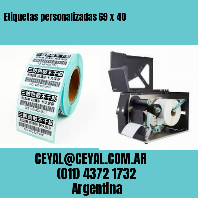 Etiquetas personalizadas 69 x 40