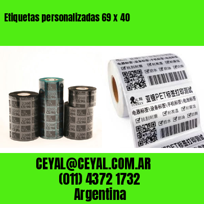 Etiquetas personalizadas 69 x 40