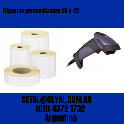 Etiquetas personalizadas 69 x 42