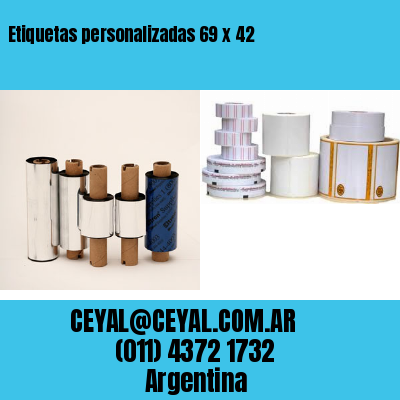 Etiquetas personalizadas 69 x 42