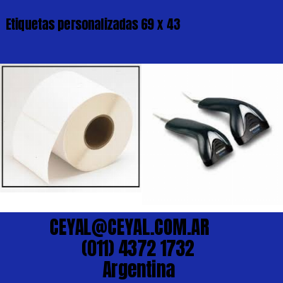 Etiquetas personalizadas 69 x 43