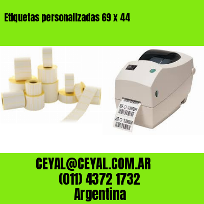 Etiquetas personalizadas 69 x 44