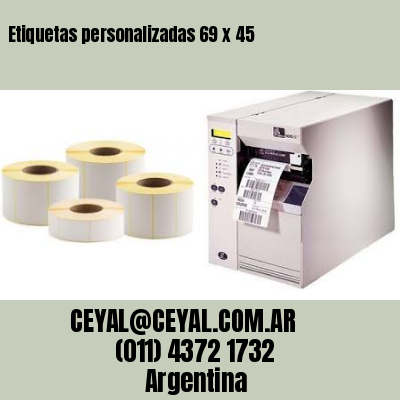 Etiquetas personalizadas 69 x 45