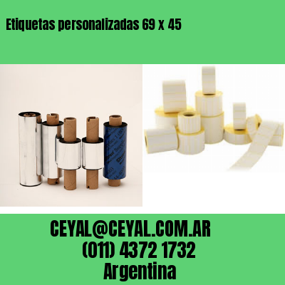 Etiquetas personalizadas 69 x 45