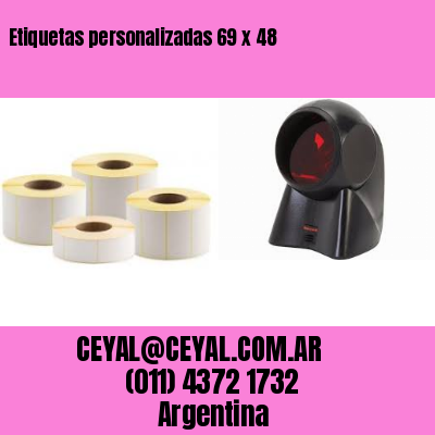 Etiquetas personalizadas 69 x 48