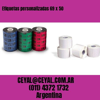 Etiquetas personalizadas 69 x 50