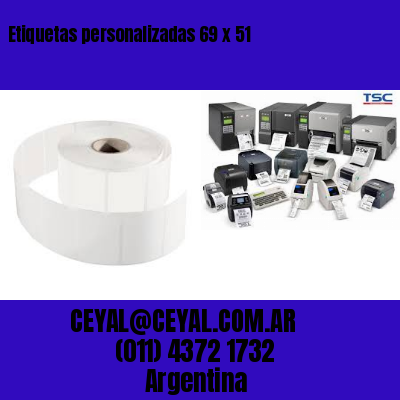 Etiquetas personalizadas 69 x 51