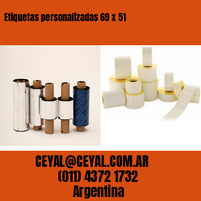 Etiquetas personalizadas 69 x 51