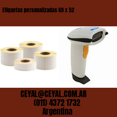 Etiquetas personalizadas 69 x 52