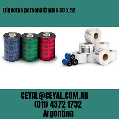 Etiquetas personalizadas 69 x 52