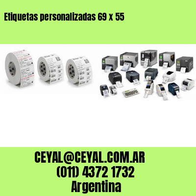 Etiquetas personalizadas 69 x 55