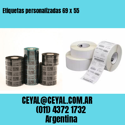 Etiquetas personalizadas 69 x 55