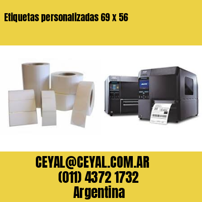 Etiquetas personalizadas 69 x 56