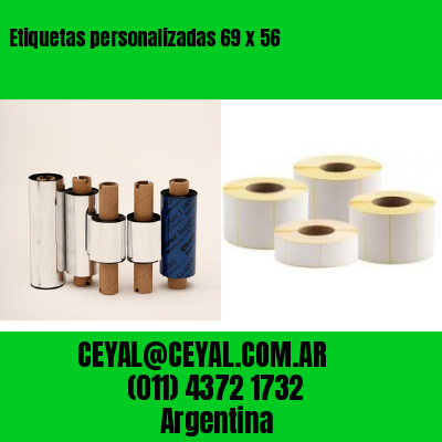 Etiquetas personalizadas 69 x 56