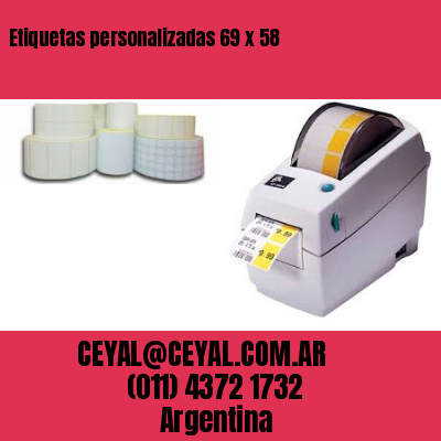 Etiquetas personalizadas 69 x 58