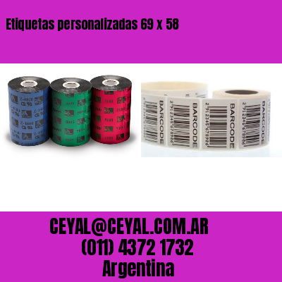 Etiquetas personalizadas 69 x 58