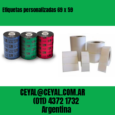 Etiquetas personalizadas 69 x 59