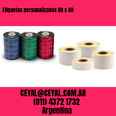 Etiquetas personalizadas 69 x 60