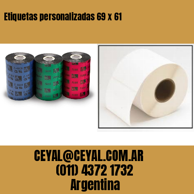 Etiquetas personalizadas 69 x 61