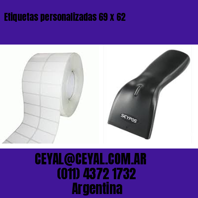 Etiquetas personalizadas 69 x 62