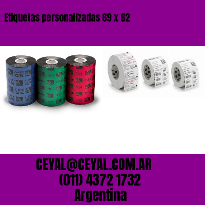 Etiquetas personalizadas 69 x 62