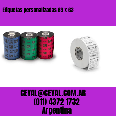 Etiquetas personalizadas 69 x 63