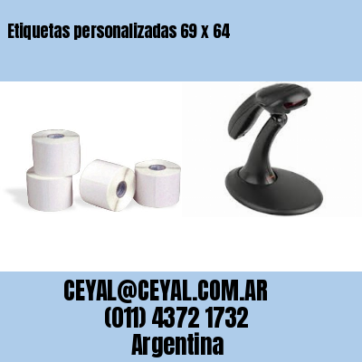 Etiquetas personalizadas 69 x 64