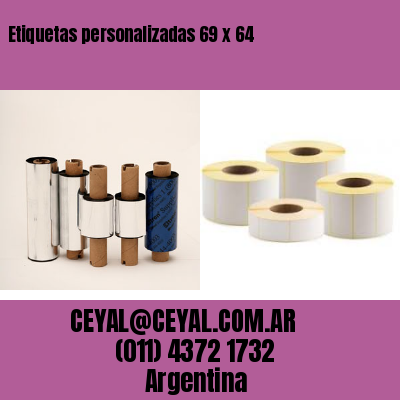 Etiquetas personalizadas 69 x 64