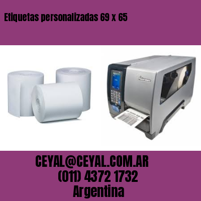 Etiquetas personalizadas 69 x 65