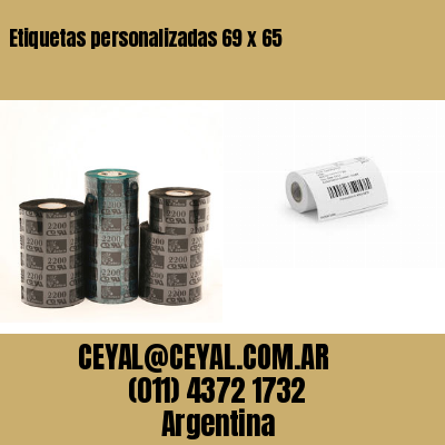 Etiquetas personalizadas 69 x 65