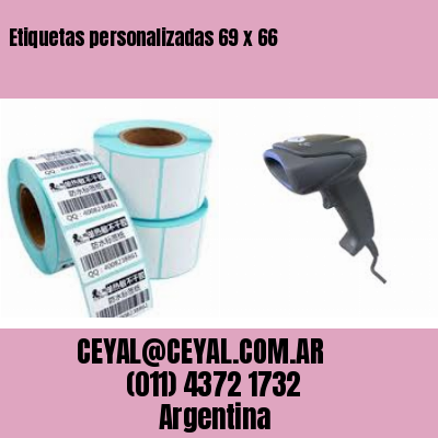 Etiquetas personalizadas 69 x 66